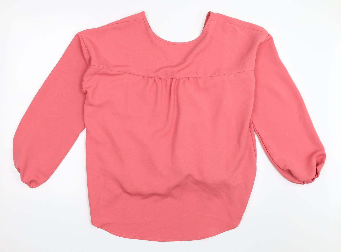 Preworn Womens Pink   Basic Blouse Size 14