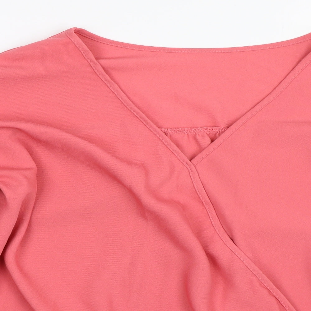 Preworn Womens Pink   Basic Blouse Size 14