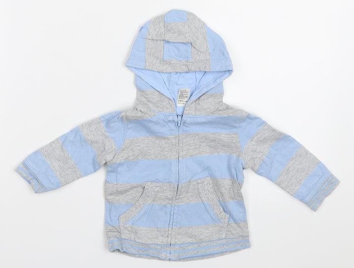 Tiny Ted Boys Blue Striped  Jacket  Size 3-6 Months
