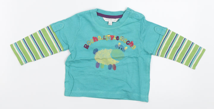 Rocha Little Rocha Boys Green   Basic T-Shirt Size 3-6 Months