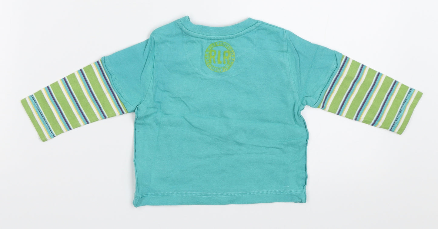 Rocha Little Rocha Boys Green   Basic T-Shirt Size 3-6 Months
