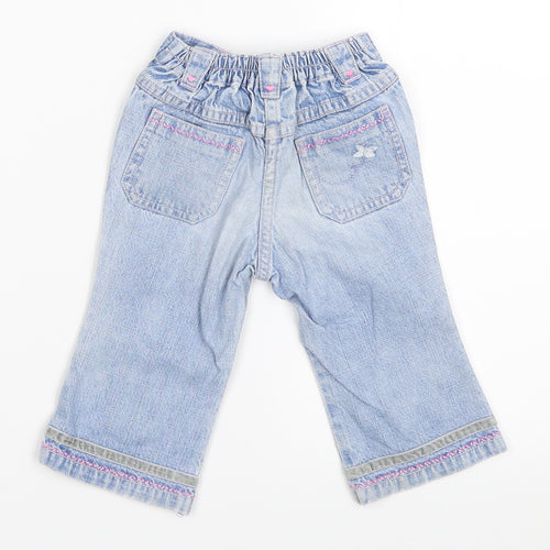 NEXT Girls Blue  Denim Capri Jeans Size 6-9 Months