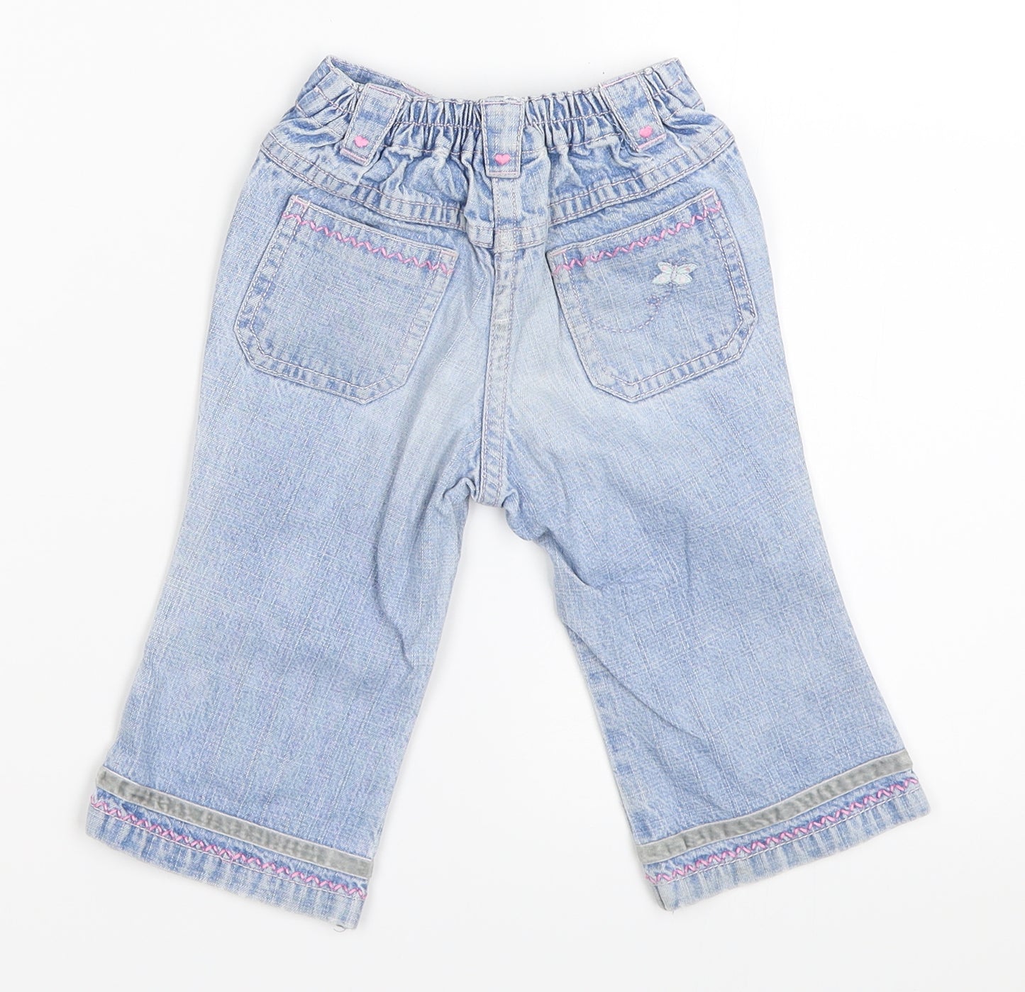 NEXT Girls Blue  Denim Capri Jeans Size 6-9 Months