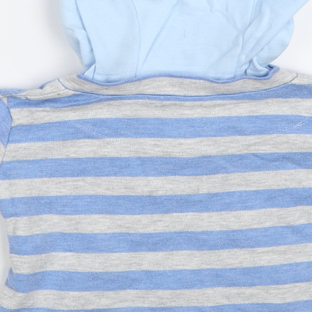 Mothercare Boys Blue Striped  Basic T-Shirt Size 3-6 Months