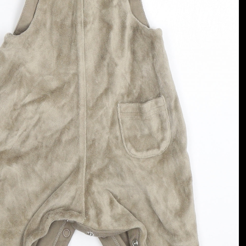 NEXT Boys Beige   Dungaree One-Piece Size Newborn