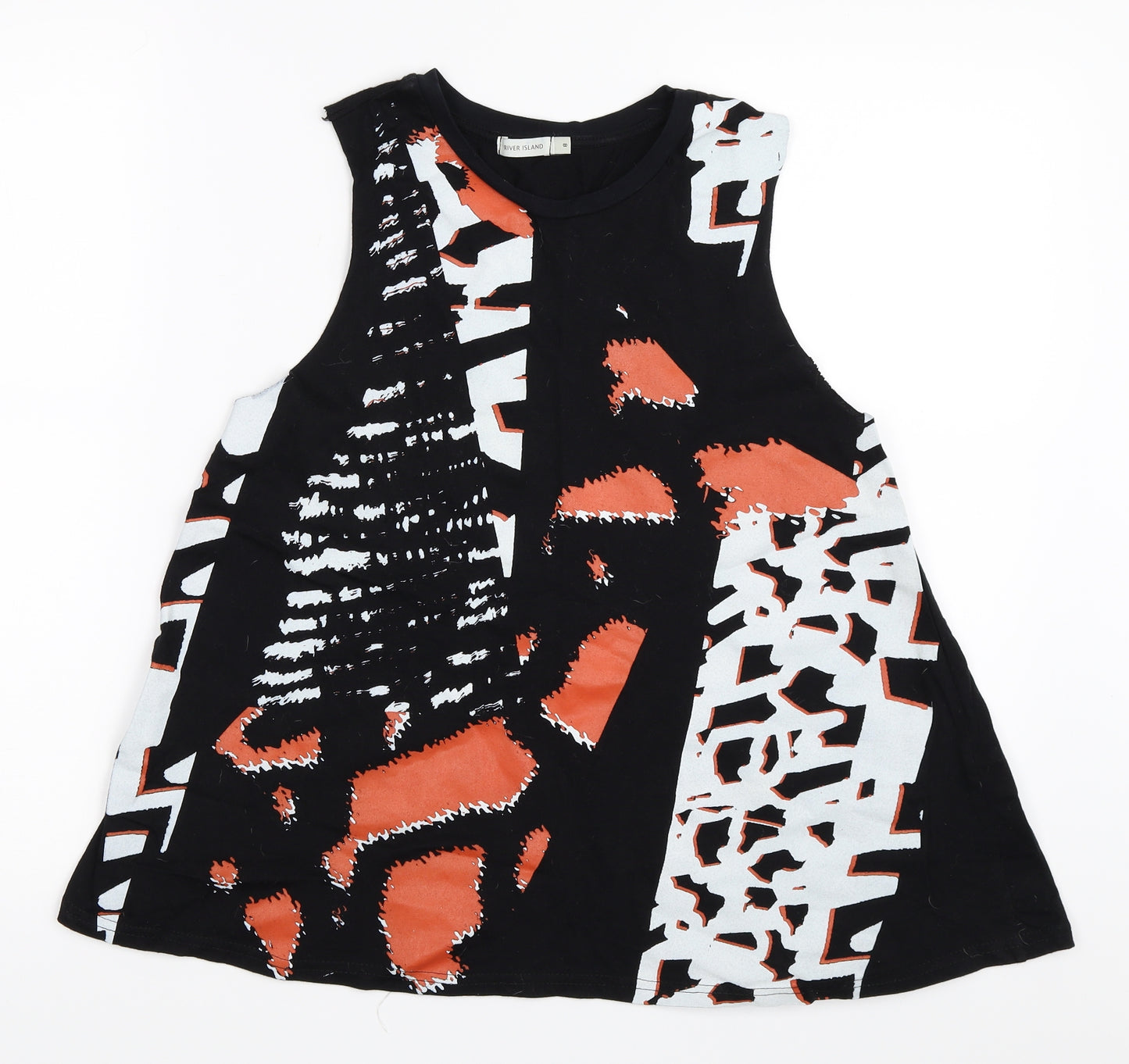 River Island Womens Black   Basic Tank Size 8