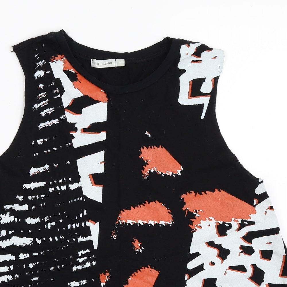 River Island Womens Black   Basic Tank Size 8