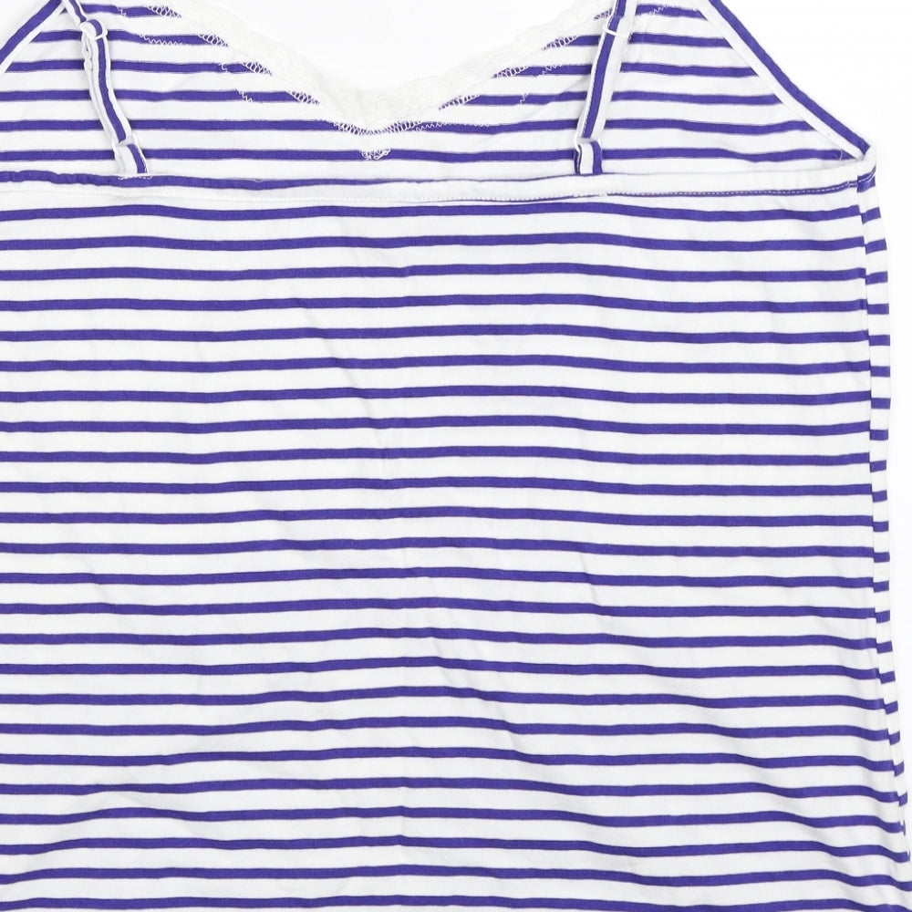 TU Womens Blue Striped  Camisole T-Shirt Size 18