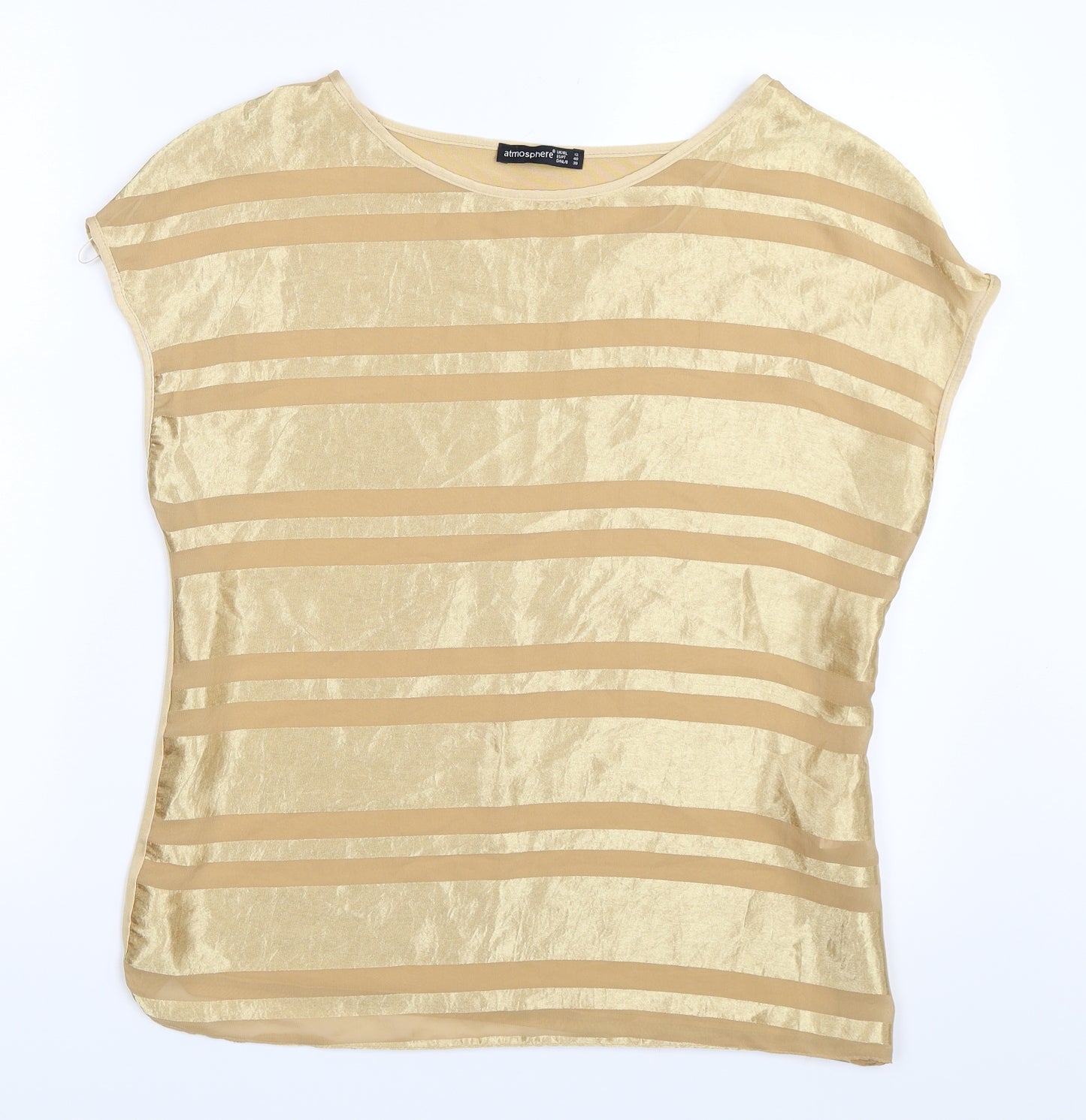 Atmosphere Womens Gold   Basic Blouse Size 12