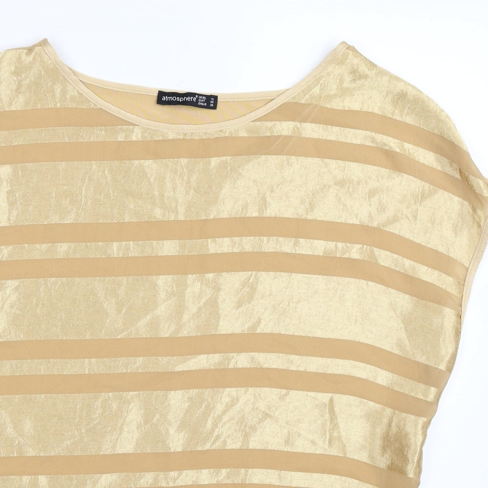 Atmosphere Womens Gold   Basic Blouse Size 12