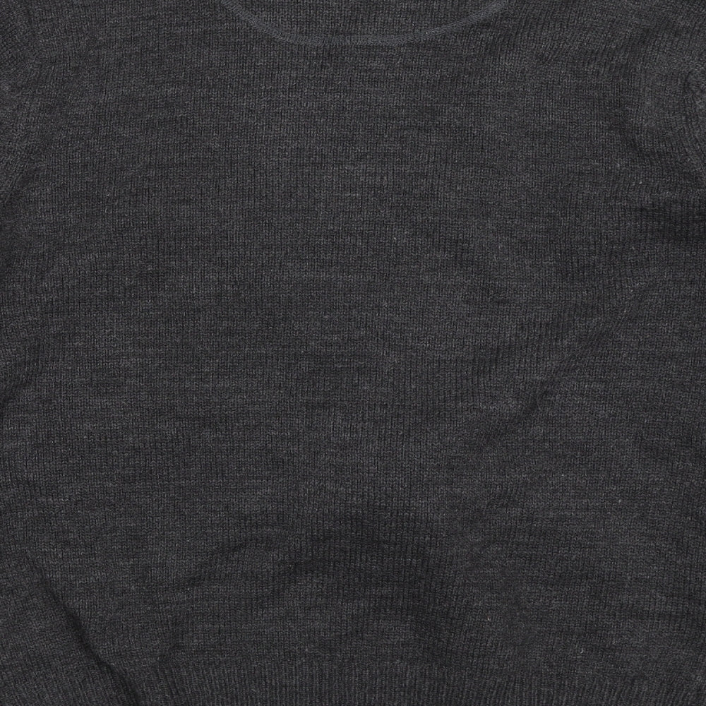 New Look Mens Grey   Pullover Jumper Size L  - christmas reindeer rudolph