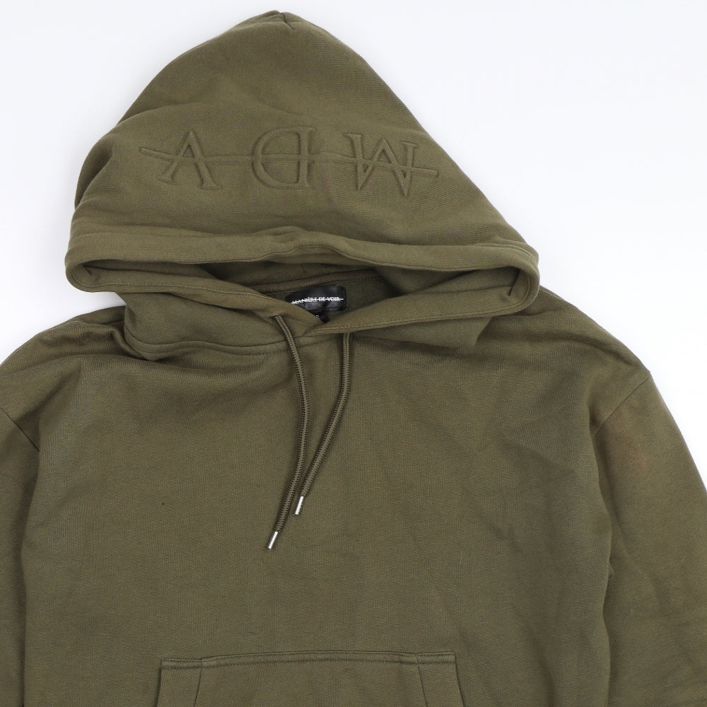 Maniere De Voir Mens Green   Pullover Hoodie Size S