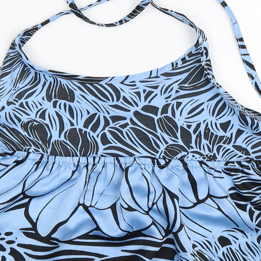 Hearts & Bows Womens Blue   Cropped Blouse Size 10