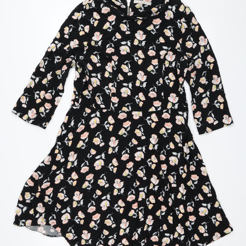 George Womens Black Floral  Fit & Flare  Size 18
