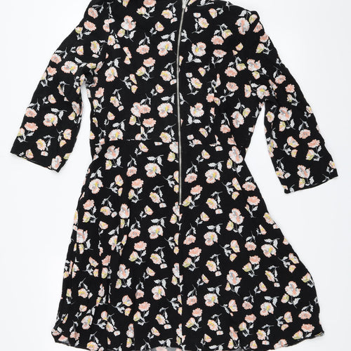 George Womens Black Floral  Fit & Flare  Size 18