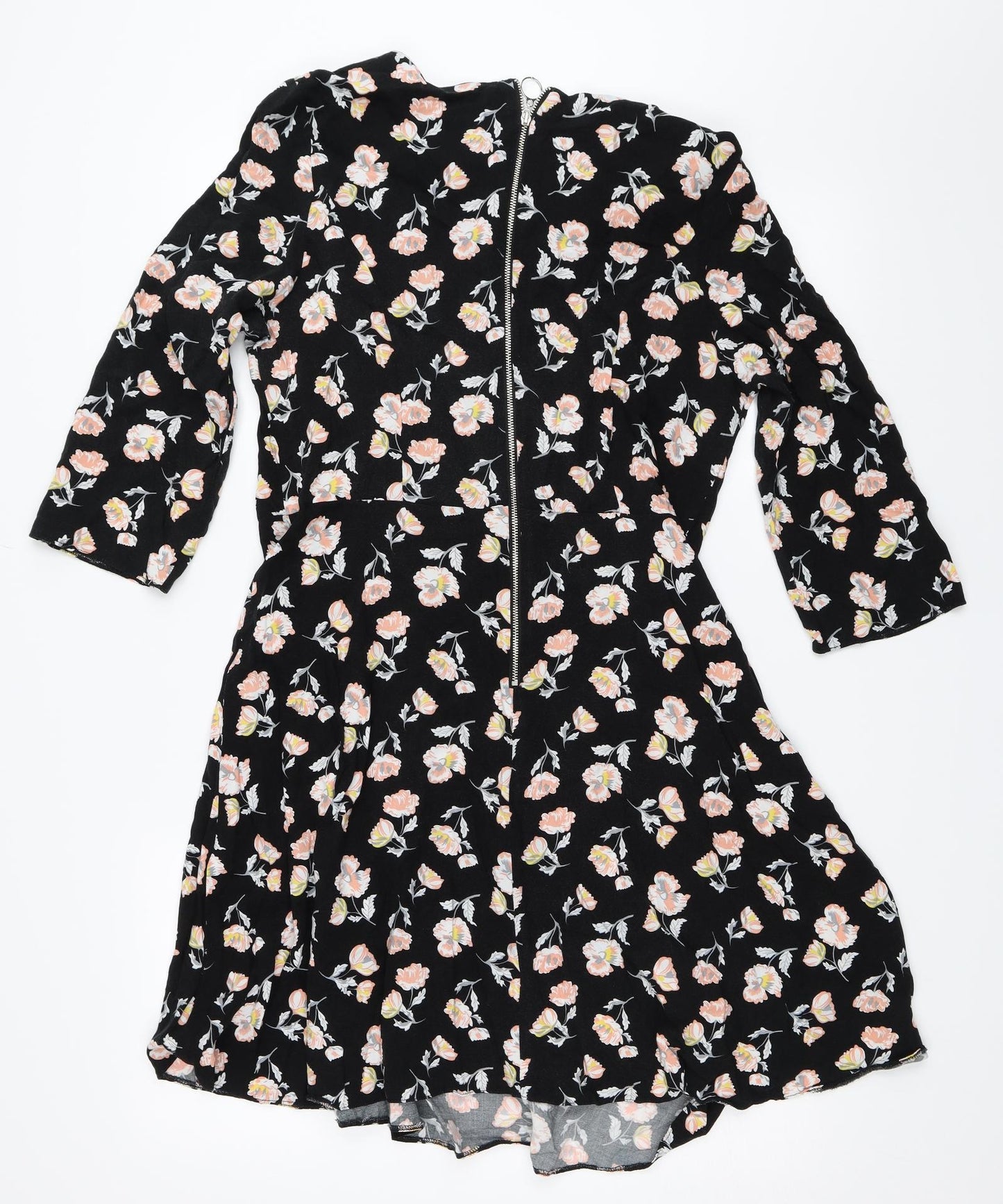 George Womens Black Floral  Fit & Flare  Size 18