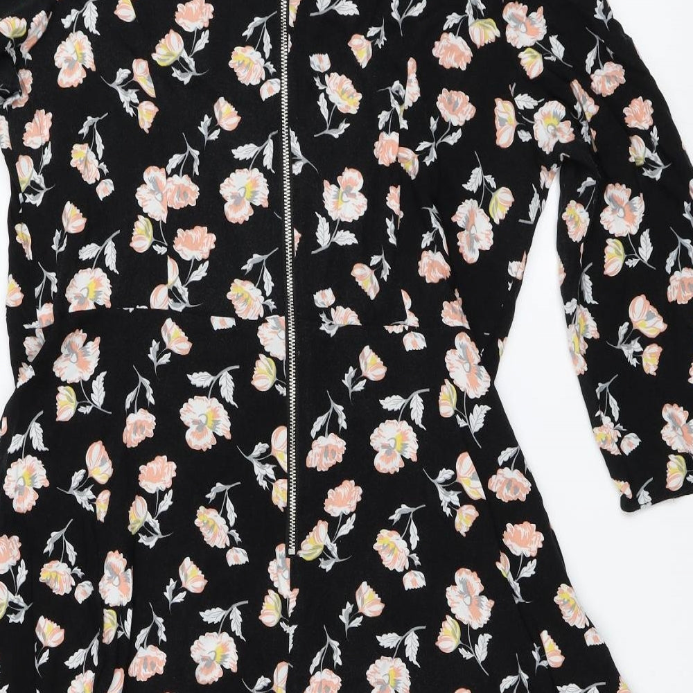 George Womens Black Floral  Fit & Flare  Size 18
