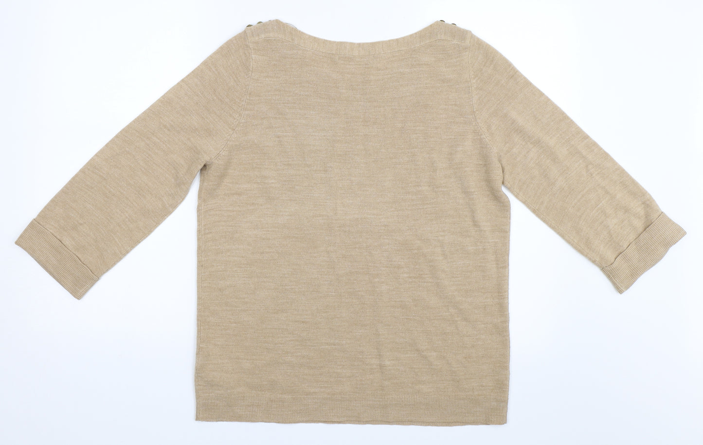 Marks and Spencer Womens Beige   Pullover Jumper Size 16