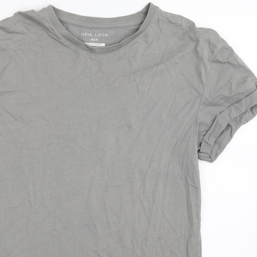 New Look Mens Grey    T-Shirt Size S