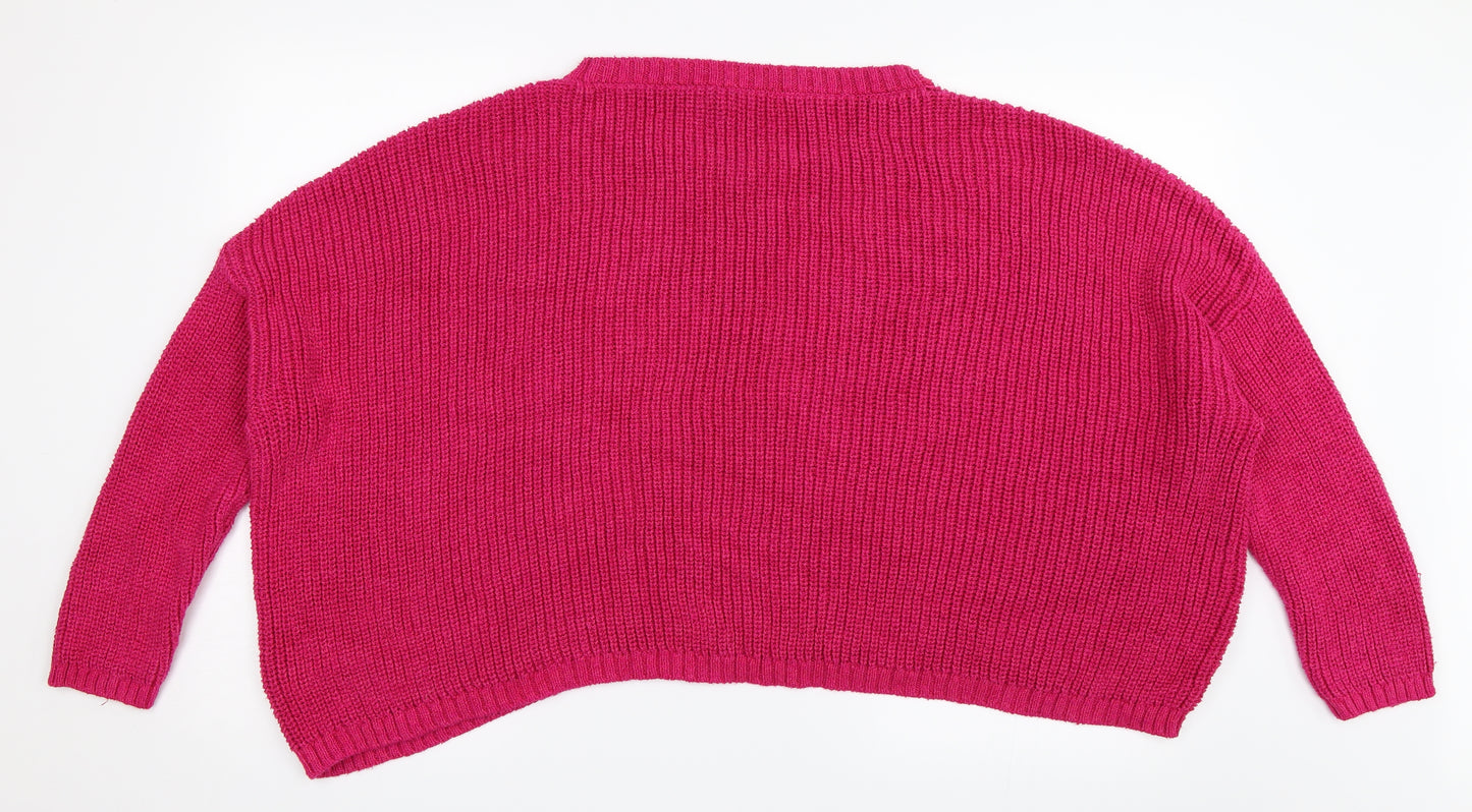 Zara Womens Pink   Pullover Jumper Size M