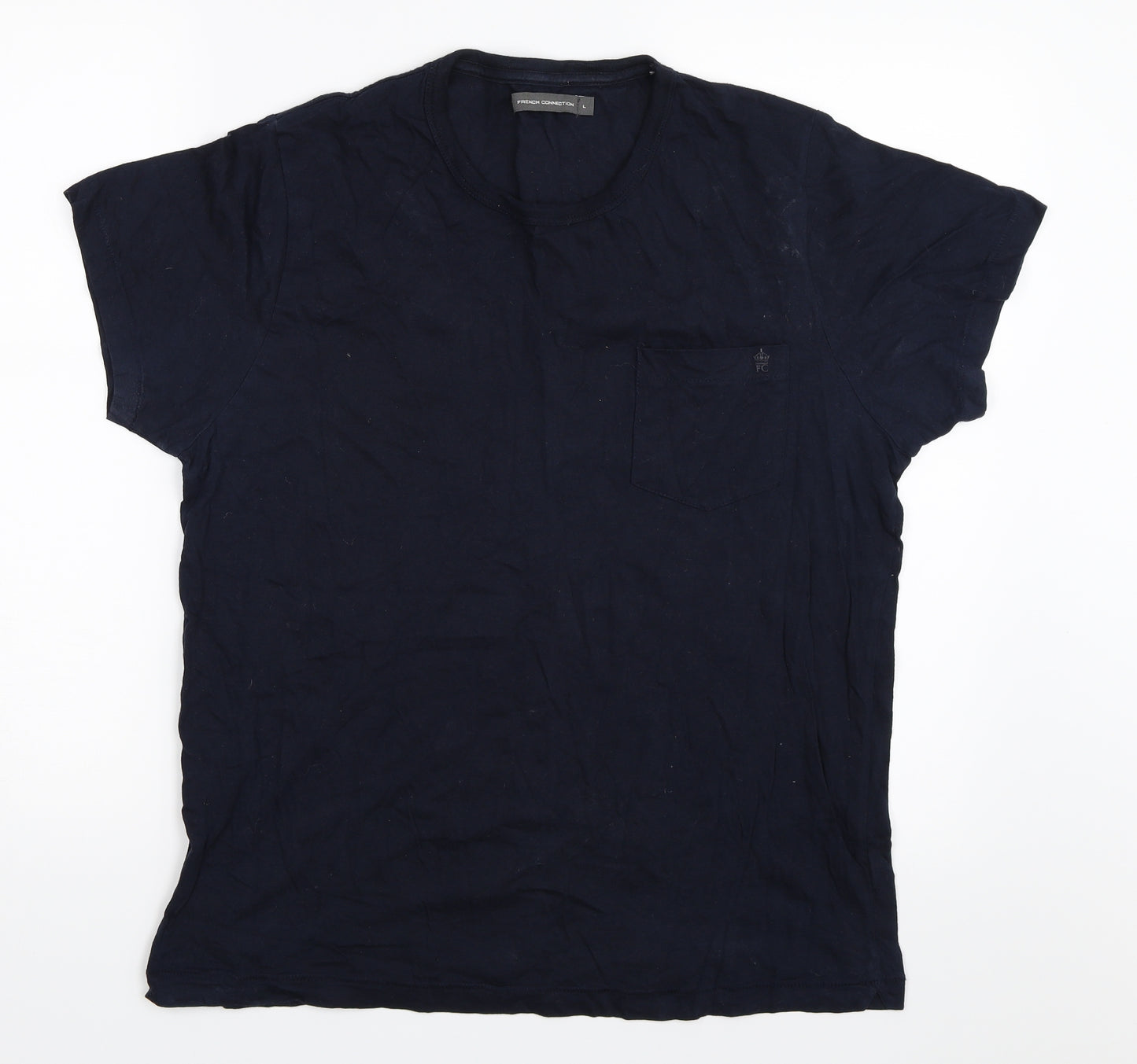 French Connection Mens Blue    T-Shirt Size L