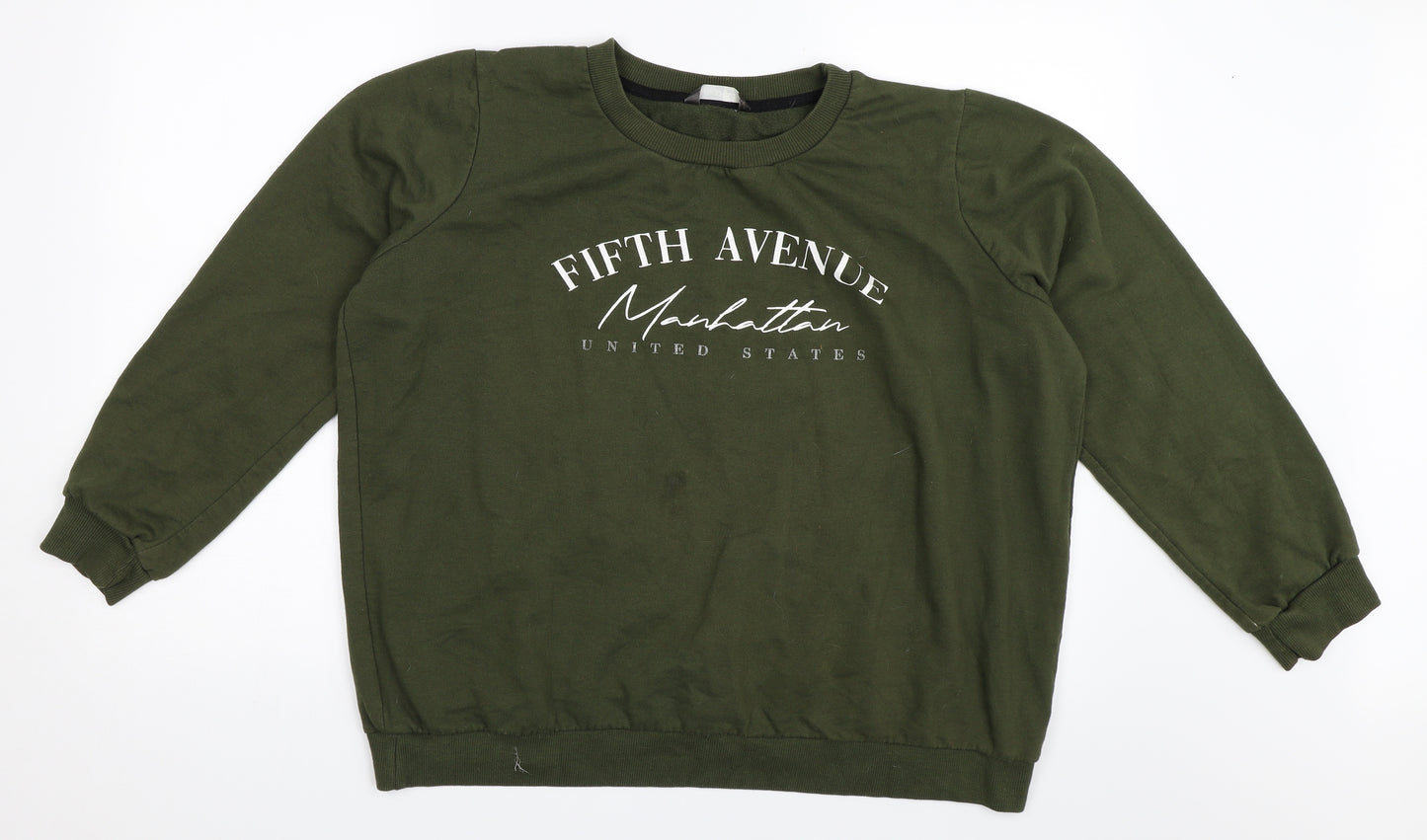 Pep&Co Womens Green   Pullover Sweatshirt Size 16