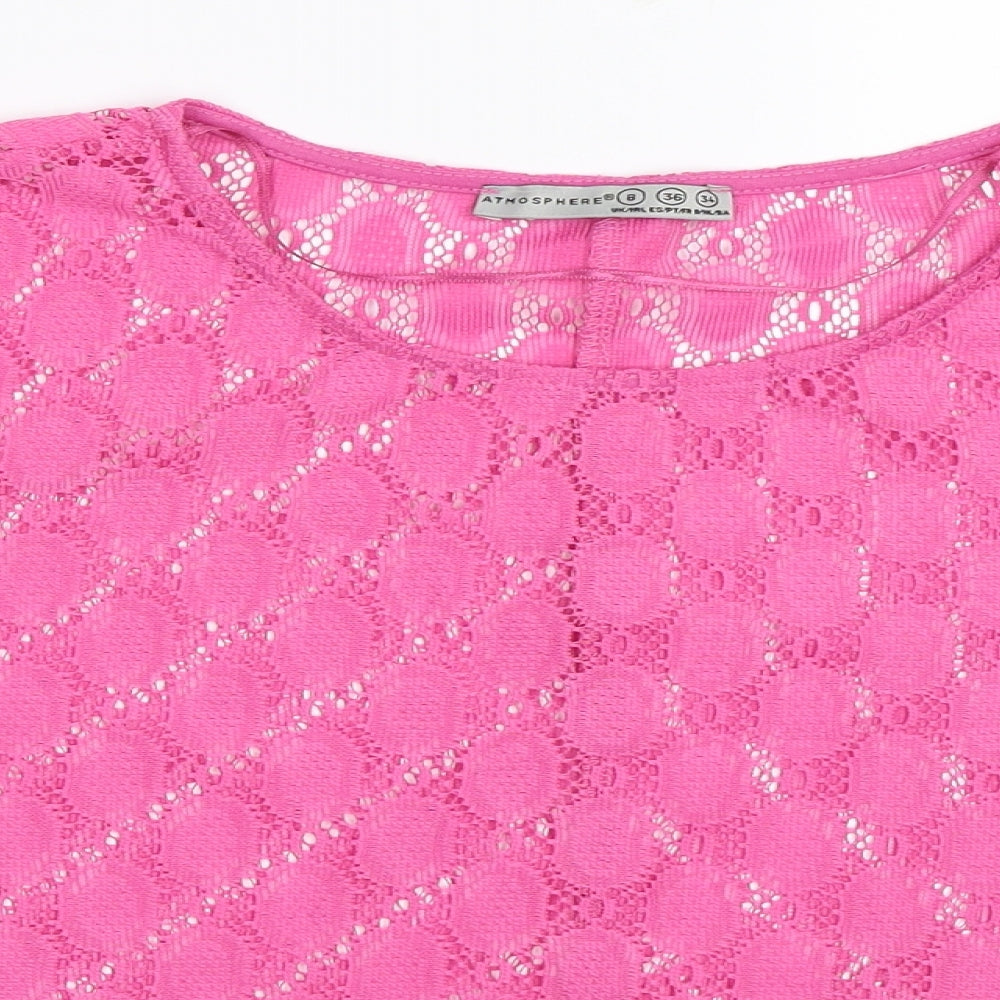 Atmosphere Womens Pink   Basic T-Shirt Size 8