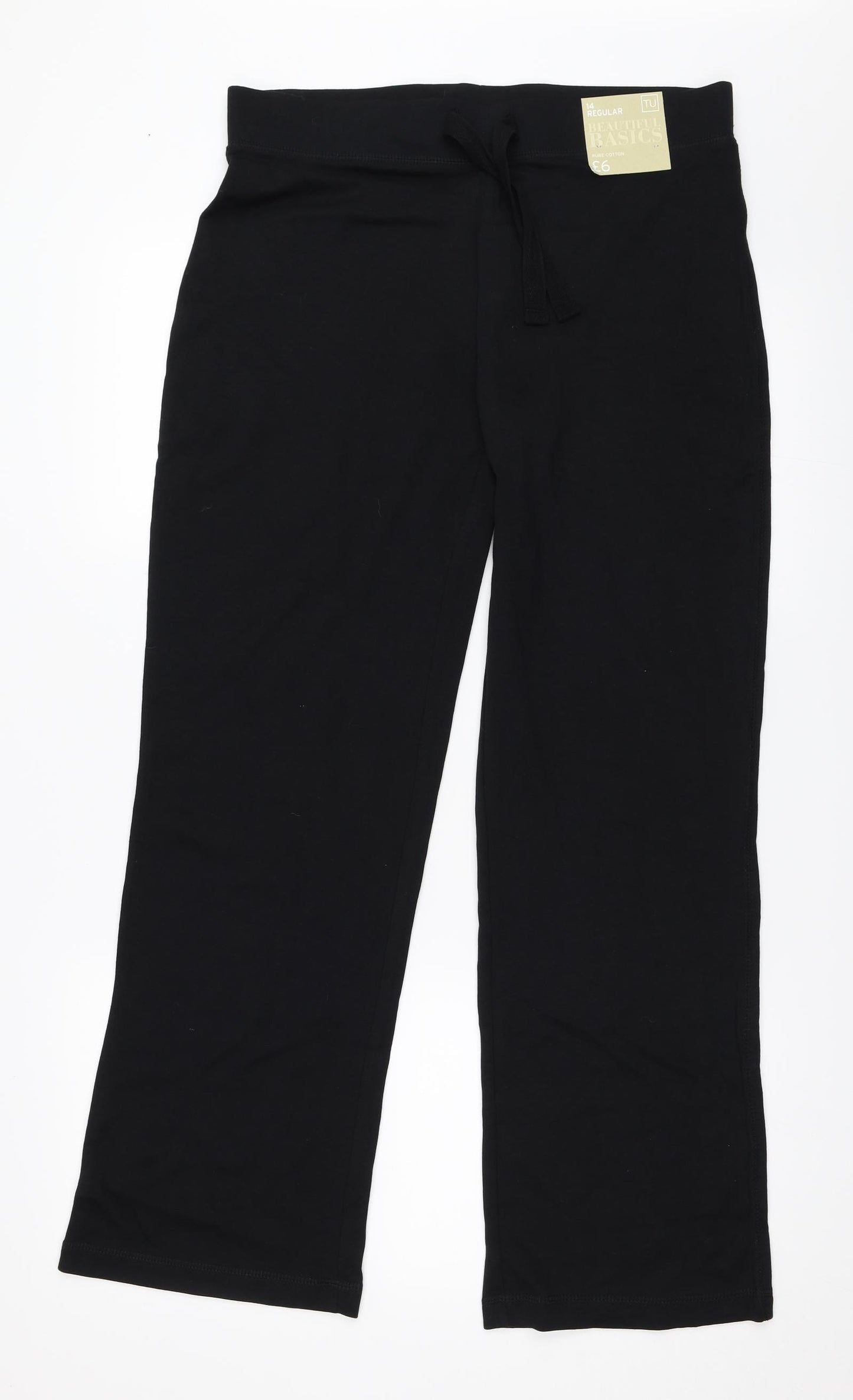 TU Womens Black   Sweatpants Trousers Size 14 L30 in