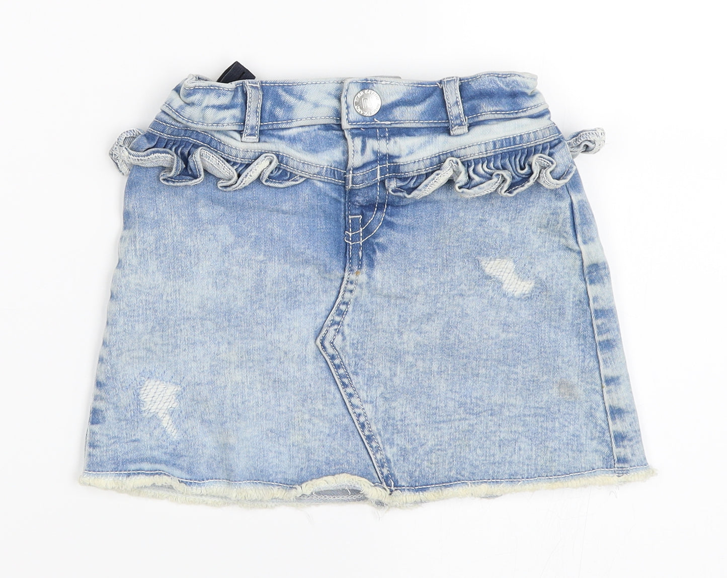 River Island Girls Blue  Denim Mini Skirt Size 2-3 Years