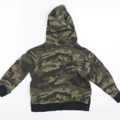 NEXT Boys Green Camouflage  Pullover Hoodie Size 5 Years
