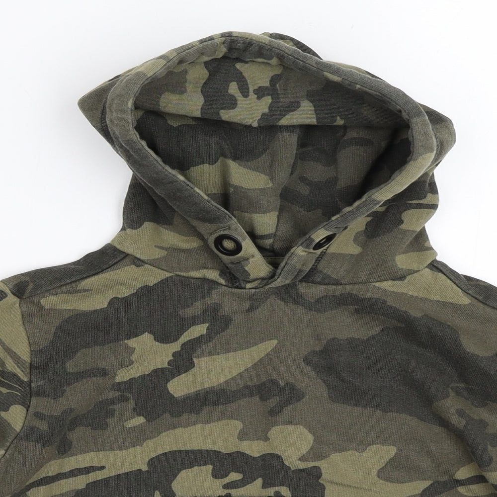 NEXT Boys Green Camouflage  Pullover Hoodie Size 5 Years