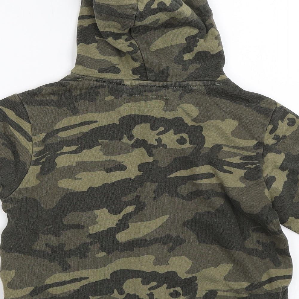 NEXT Boys Green Camouflage  Pullover Hoodie Size 5 Years