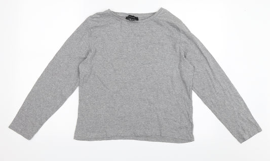 Front view of Atmosphere women’s grey basic t-shirt, size UK 20