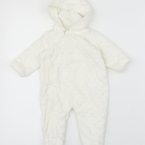 George Baby White   Babygrow One-Piece Size 0-3 Months