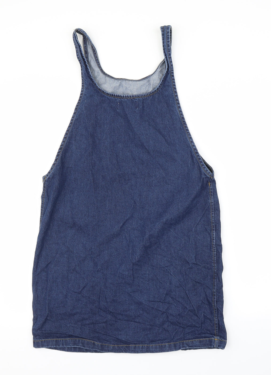 New Look Womens Blue  Denim Pinafore/Dungaree Dress  Size 8