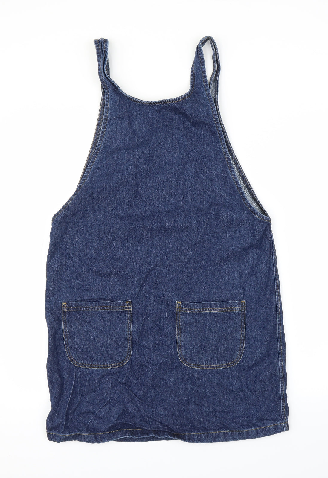 New Look Womens Blue  Denim Pinafore/Dungaree Dress  Size 8