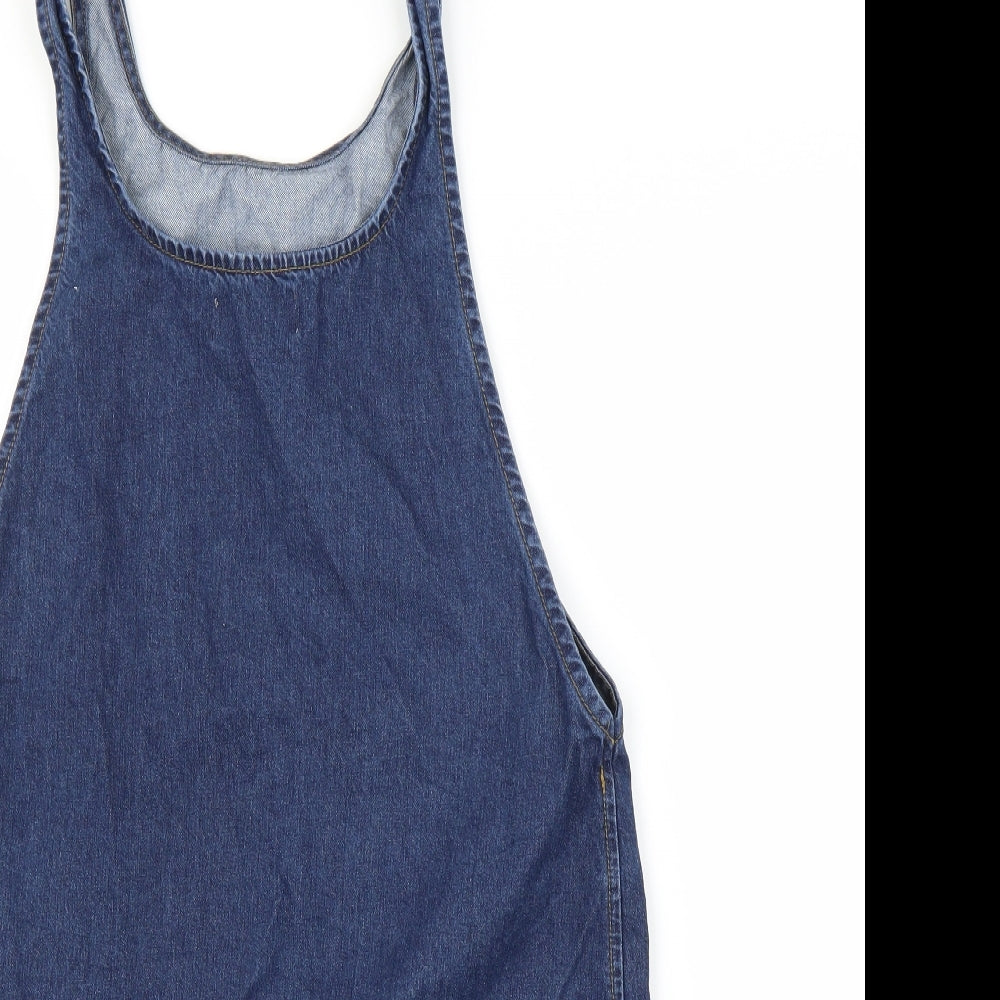 New Look Womens Blue  Denim Pinafore/Dungaree Dress  Size 8