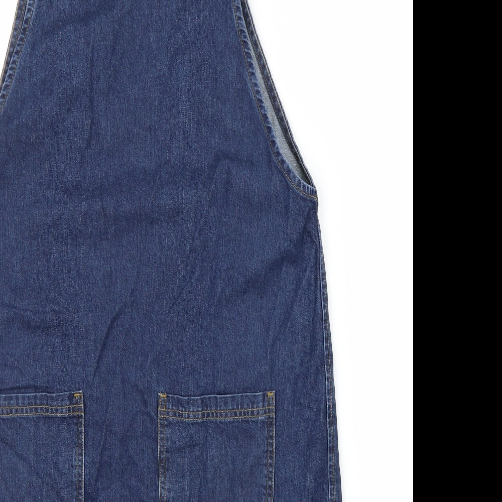 New Look Womens Blue  Denim Pinafore/Dungaree Dress  Size 8