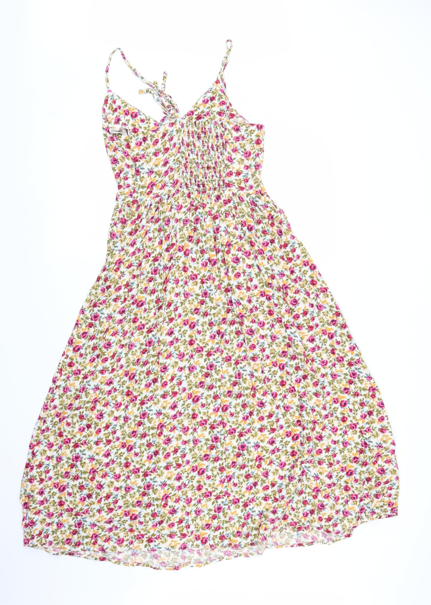 New Look Womens Pink Floral  A-Line  Size 10