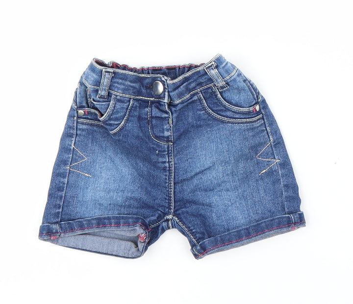 Matalan Girls Blue Capri Trousers Size 12-18 Months - Shorts