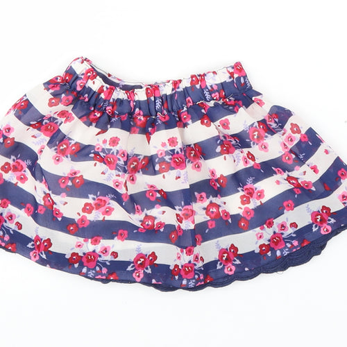 Matalan Girls Blue Floral  Tutu Skirt Size 6-9 Months