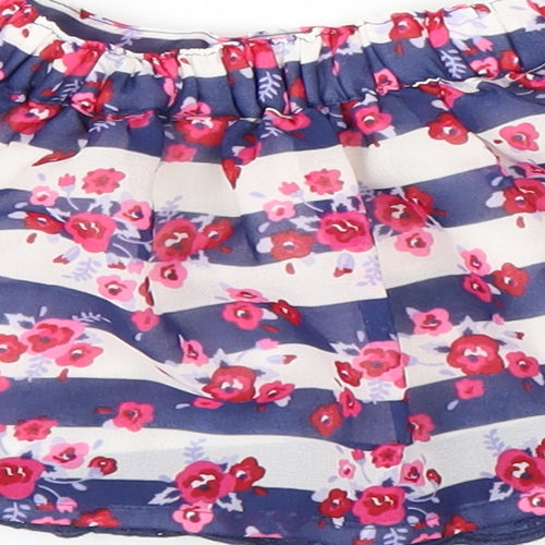 Matalan Girls Blue Floral  Tutu Skirt Size 6-9 Months