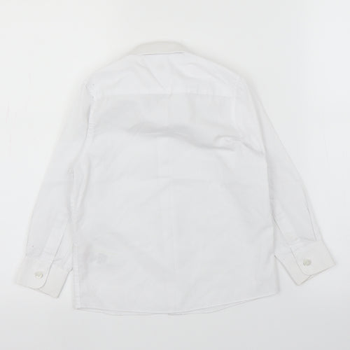 M&S Girls White   Basic Button-Up Size 4-5 Years