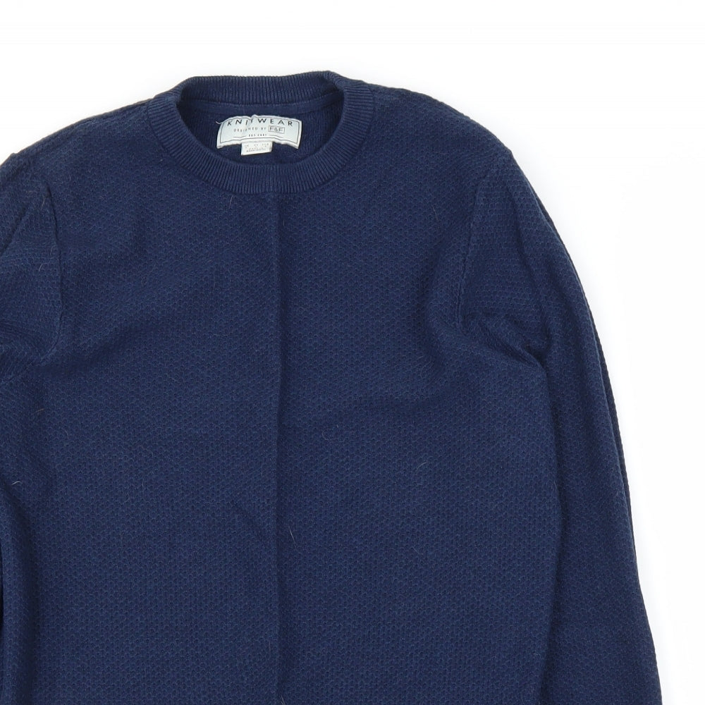 F&F Mens Blue   Pullover Jumper Size S