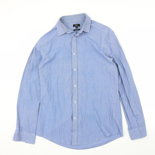 F&F Mens Blue    Button-Up Size 15.5