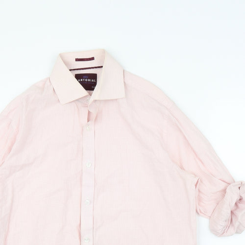 M&S Mens Pink    Button-Up Size 15.5