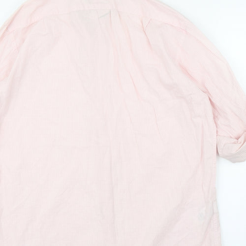 M&S Mens Pink    Button-Up Size 15.5