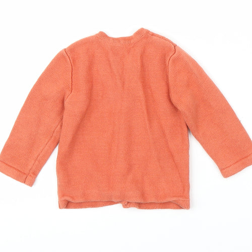 Nutmeg Girls Orange   Cardigan Jumper Size 6-9 Months