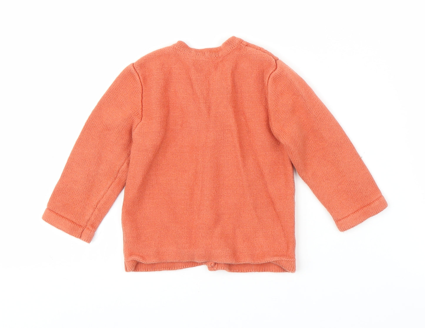 Nutmeg Girls Orange   Cardigan Jumper Size 6-9 Months