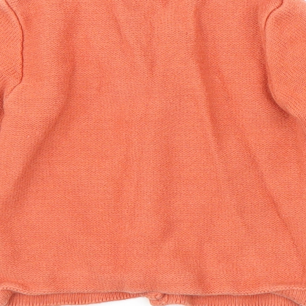 Nutmeg Girls Orange   Cardigan Jumper Size 6-9 Months